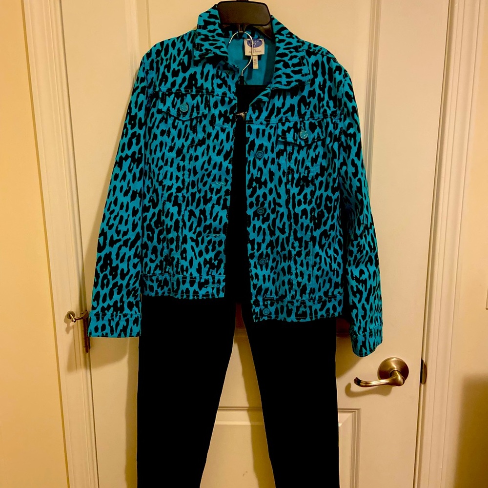 DG2 denim jacket and jeans